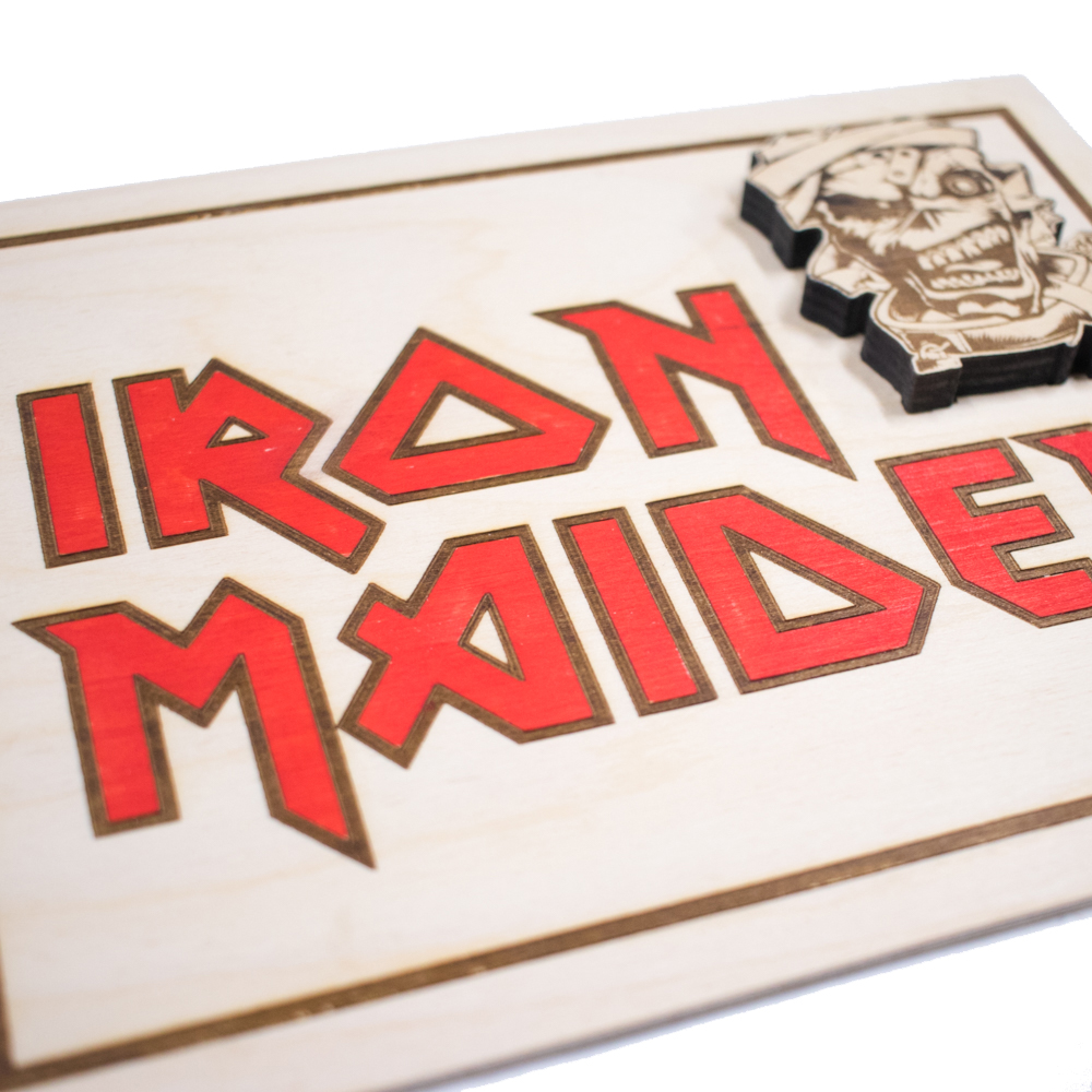 Iron Maiden - Handmade 3D Wood