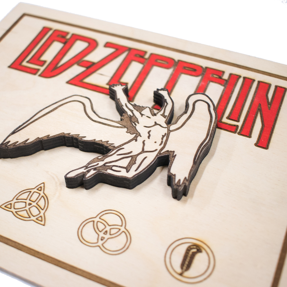 Led Zeppelin - Handmade 3D Wood